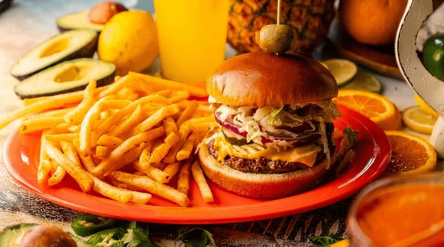 Cali-Mex Black Bean Burger.